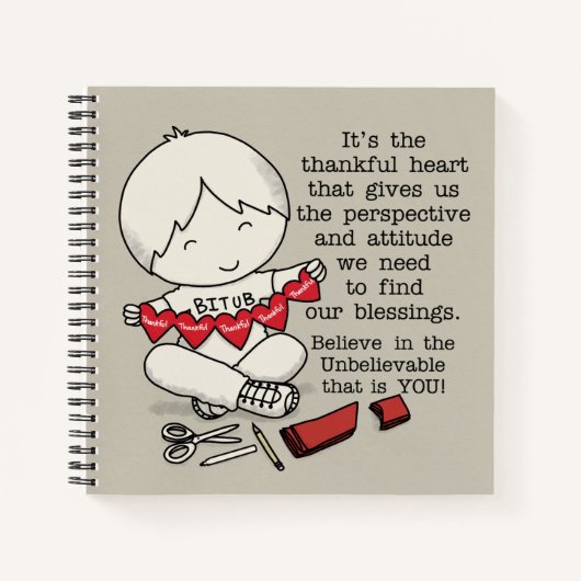 Dankbare Herzen Notizblock (Vorderseite)