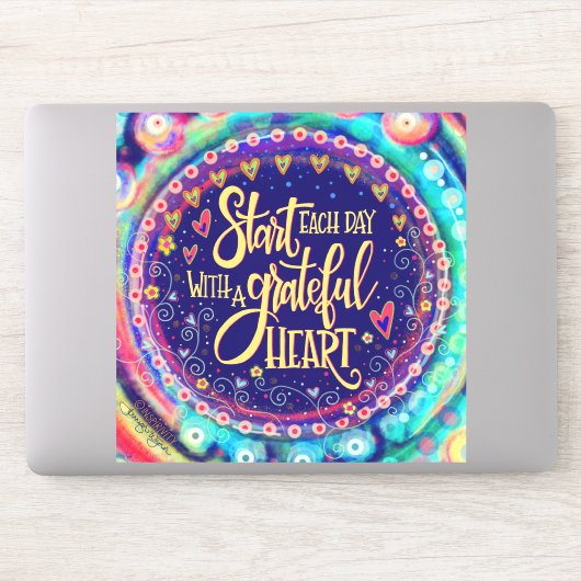 Dankbare Herzermutigung zur Hübschen Inspiritivitä Aufkleber (Computer)