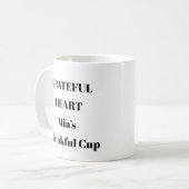 Dankbare herzliche tägliche Affirmation Tasse (Vorderseite Links)