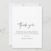 Dankbare Hochzeit für das moderne Foto Dankeskarte (Rückseite)