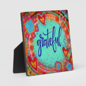 Dankbare Hübsche Inspiration Whimsical Easel Fotoplatte (Vorderseite)