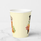 Dankbare Hunde Erntedank Harvest Pumpkins Pappbecher (Rechts)