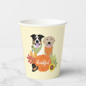 Dankbare Hunde Erntedank Harvest Pumpkins Pappbecher (Vorderseite)