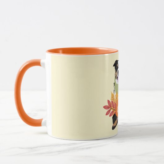 Dankbare Hunde Erntedank Harvest Pumpkins Tasse (Links)