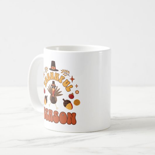 Dankbare Jahreszeit Cool Herbst Erntedank 2024 Kaffeetasse (Vorderseite Links)