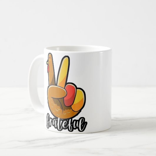 Dankbare Kaffee-Tasse Kaffeetasse (Vorderseite Links)