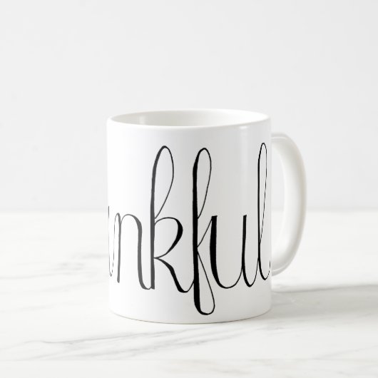 Dankbare Kaffee-Tasse Kaffeetasse (VorderseiteRechts)