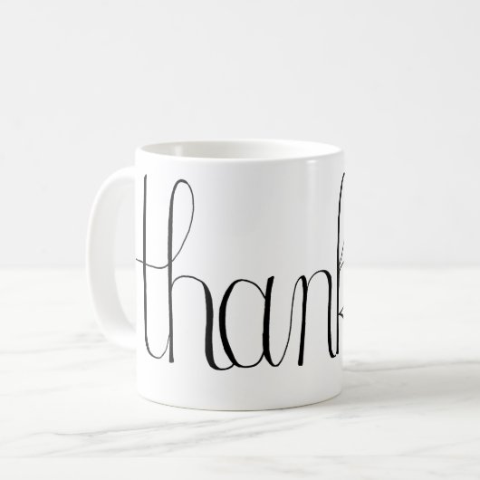 Dankbare Kaffee-Tasse Kaffeetasse (Vorderseite Links)