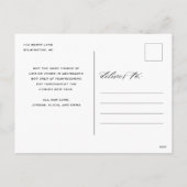 Dankbare Kalligraphie | Vollständiger Foto Ernteda Feiertagspostkarte (Rückseite)