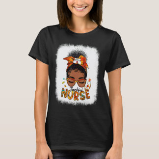 Dankbare Krankenpfleger Leben Unordentliche Bun Fr T-Shirt