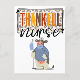 Dankbare Krankenschwester für Erntedank niedliche  Postkarte