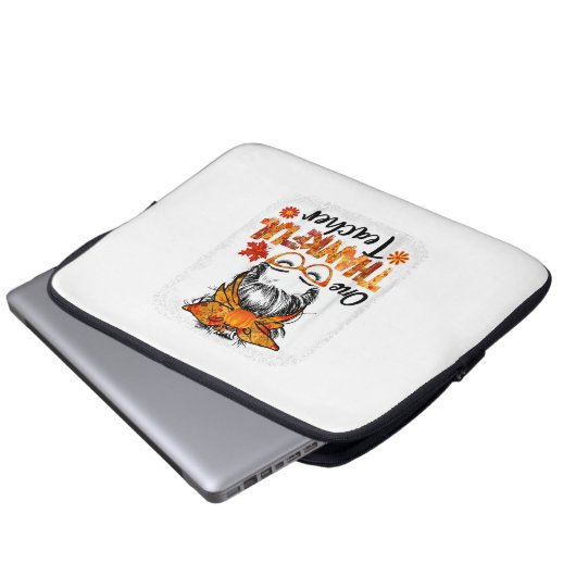 dankbare Lehrerin für Frauen fallen Erntedank chao Laptopschutzhülle (Vorne Knopf)