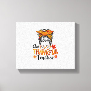 dankbare Lehrerin für Frauen fallen Erntedank chao Leinwanddruck
