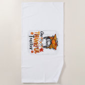 dankbare Lehrerin für Frauen fallen Erntedank chao Strandtuch (Vorderseite)