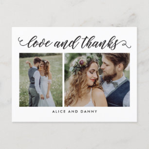 Dankbare Liebe EDITABLE FARBE Danke Postcard Postkarte