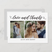 Dankbare Liebe EDITABLE FARBE Danke Postcard Postkarte (Vorne/Hinten)