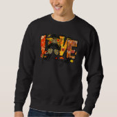 Dankbare Liebe Herbst Euch Retro Herbst Unordentli Sweatshirt (Vorderseite)