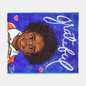 Dankbare Liebe Kinder Adoption hört Freude Fleecedecke (Vorderseite (Horizontal))