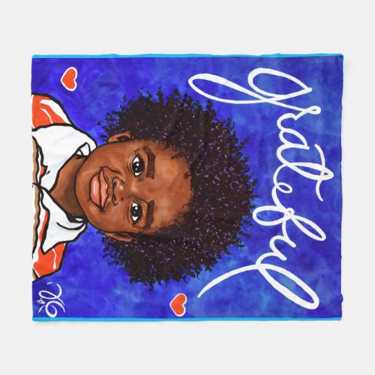 Dankbare Liebe Kinder Adoption hört Freude Fleecedecke (Vorderseite (Horizontal))