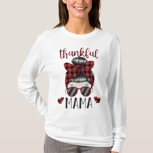 Dankbare Mama Erntedankfest T-Shirt (Vorderseite)