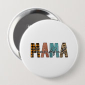 Dankbare Mama Fall Typografie Button (Vorne & Hinten)