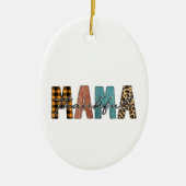 Dankbare Mama Fall Typografie Keramik Ornament (Vorne)