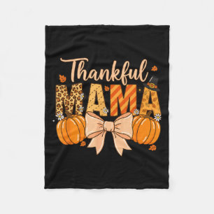 Dankbare Mama Kürbis Herbst Coquette Schleife Than Fleecedecke