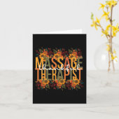 Dankbare Massage Therapist Erntedank Massage Th Karte (Gelbe Blume)