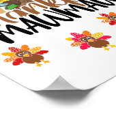 Dankbare Mawmaw Leopard Regenbogen Truthahn Ernted Poster (Ecke)