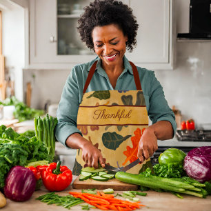 Dankbare moderne, Vintage Blätter aus Oak Tree Her Schürze