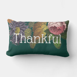 Dankbare moderne Vintage Blume auf Smarald Green Lendenkissen