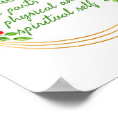 Dankbare Motivationsworte für das Leben Poster (Ecke)