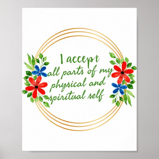 Dankbare Motivationsworte für das Leben Poster (Vorne)