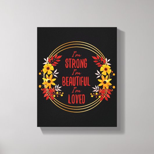 Dankbare Motivationsworte für den Erfolg Leinwanddruck (Vorderseite)