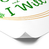 Dankbare Motivationsworte für die Arbeit Poster (Ecke)