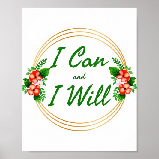 Dankbare Motivationsworte für die Arbeit Poster (Vorne)