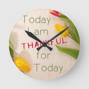 Dankbare Motivierend Zahlen Runde Wanduhr