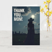 Dankbare Mutter Silhouette Karte (Gelbe Blume)