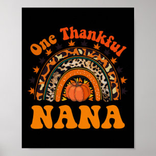 Dankbare Nana für Frauen Fall Erntedank Pumpkin Poster