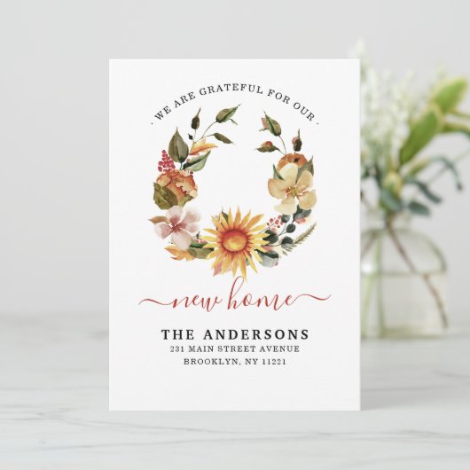 Dankbare neue Zuhause, die wir beim Herbstfallen v Ankündigung (Stehend Vorderseite)