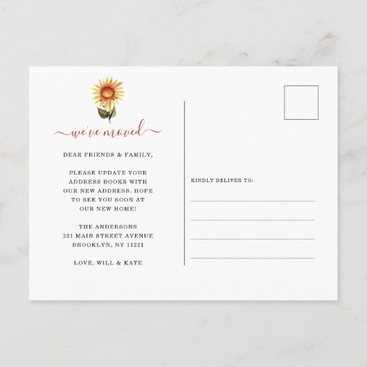 Dankbare neue Zuhause, die wir beim Herbstfallen v Ankündigungspostkarte (Rückseite)