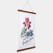 Dankbare Oma-Garten-Blumen-Kunstprint Wandteppich Mit Holzrahmen (Gewinkelt)