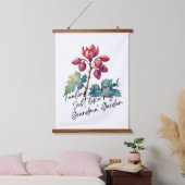 Dankbare Oma-Garten-Blumen-Kunstprint Wandteppich Mit Holzrahmen (Schlafzimmer)