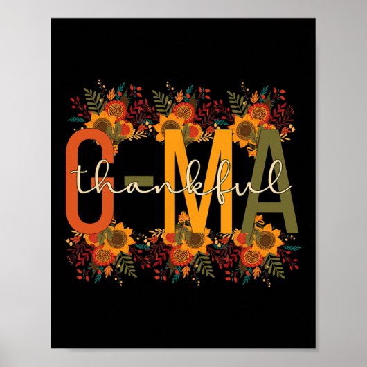 Dankbare Oma Großmutter Erntedankfest Oma Großmutt Poster (Vorne)