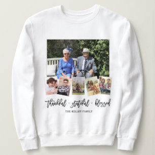 Dankbare, Personalisierte 6-Foto-Kollektion Sweatshirt