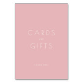 Dankbare Pinke Minimalistische Dankeskarte Tischnummer (Rückseite)