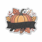 Dankbare Pumpkin Autumn lässt Design Classic T-SH Aufkleber (Vorderseite)
