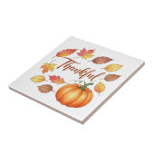 Dankbare Pumpkin & Herbstleaves Fliese (Seite)