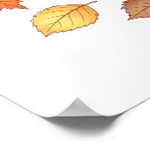 Dankbare Pumpkin & Herbstleaves Poster (Ecke)