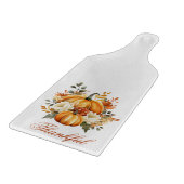 Dankbare Pumpkins und Blume fallen Schneidebrett (Ecke)